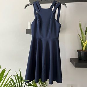 Never worn. Sz 1/2 navy blue.